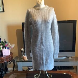 Michael Kors Gray Long Sleeve Dress